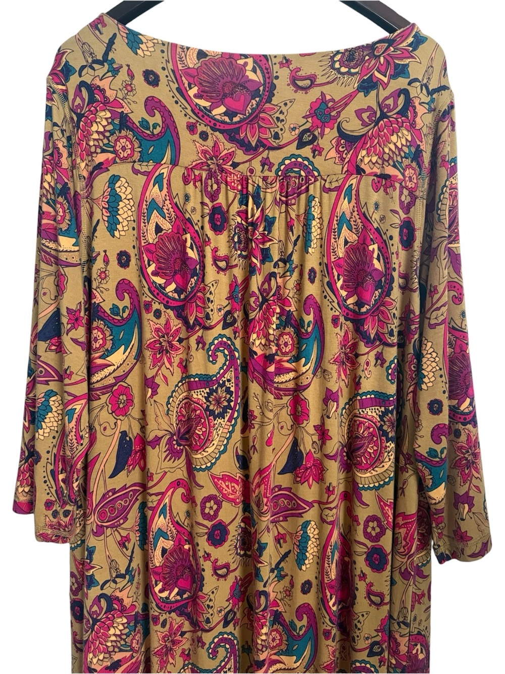 Soft Surroundings Paisley Colorful Maxi Dress Pockets 1X - Picture 8 of 14